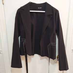 Tied Black Blazer Jacket Size Small (S)